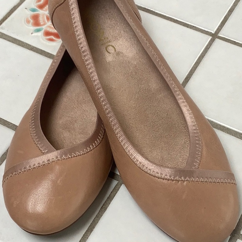 VIONIC BALLET FLATS DUSTY ROSE PINK EUC W 8